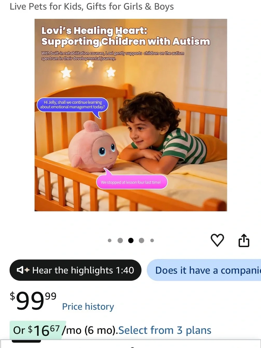 Interactive Plush Talking Companion AI Robot Pet, Cute Live Pets for Kids